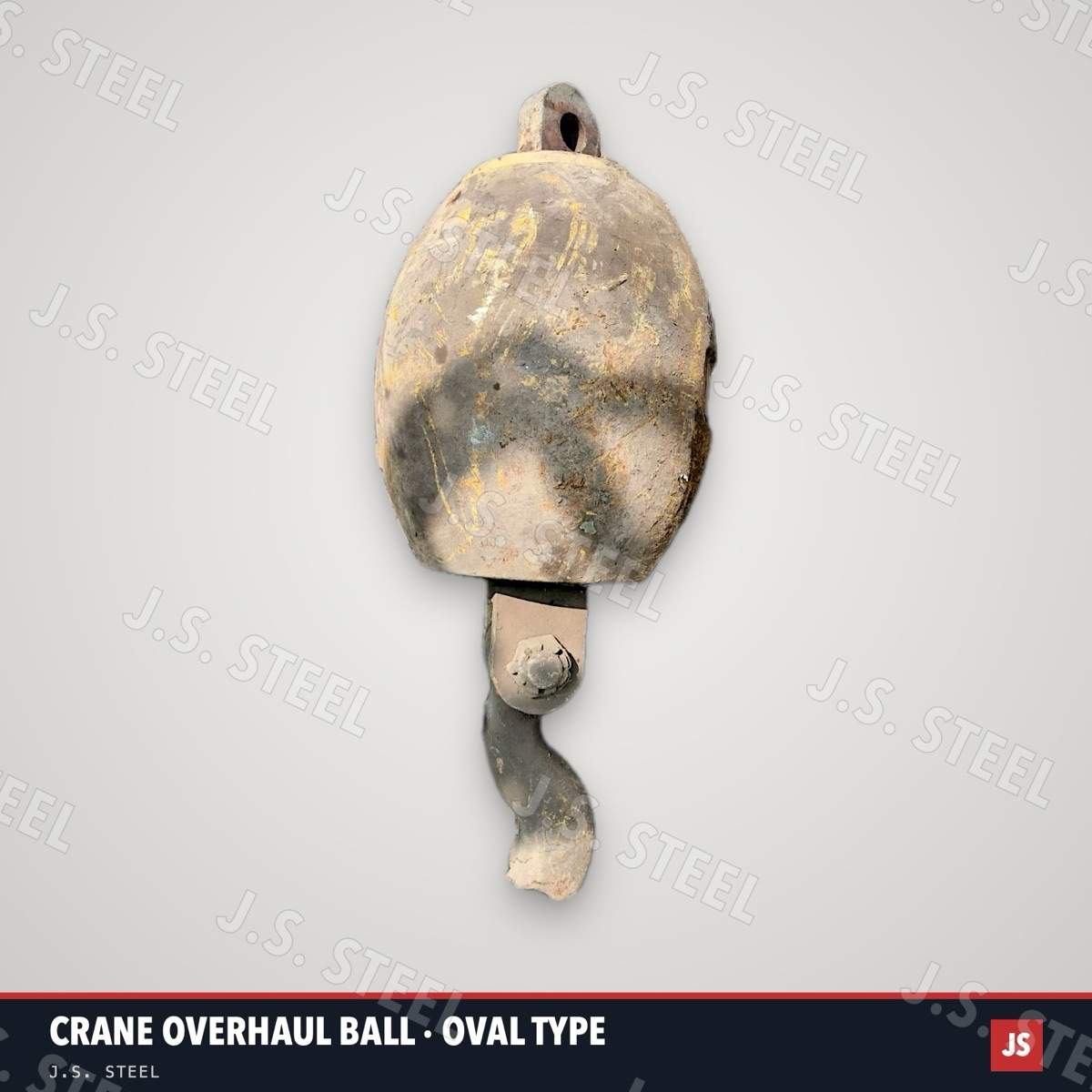 Used crane overhaul ball with swivel hook