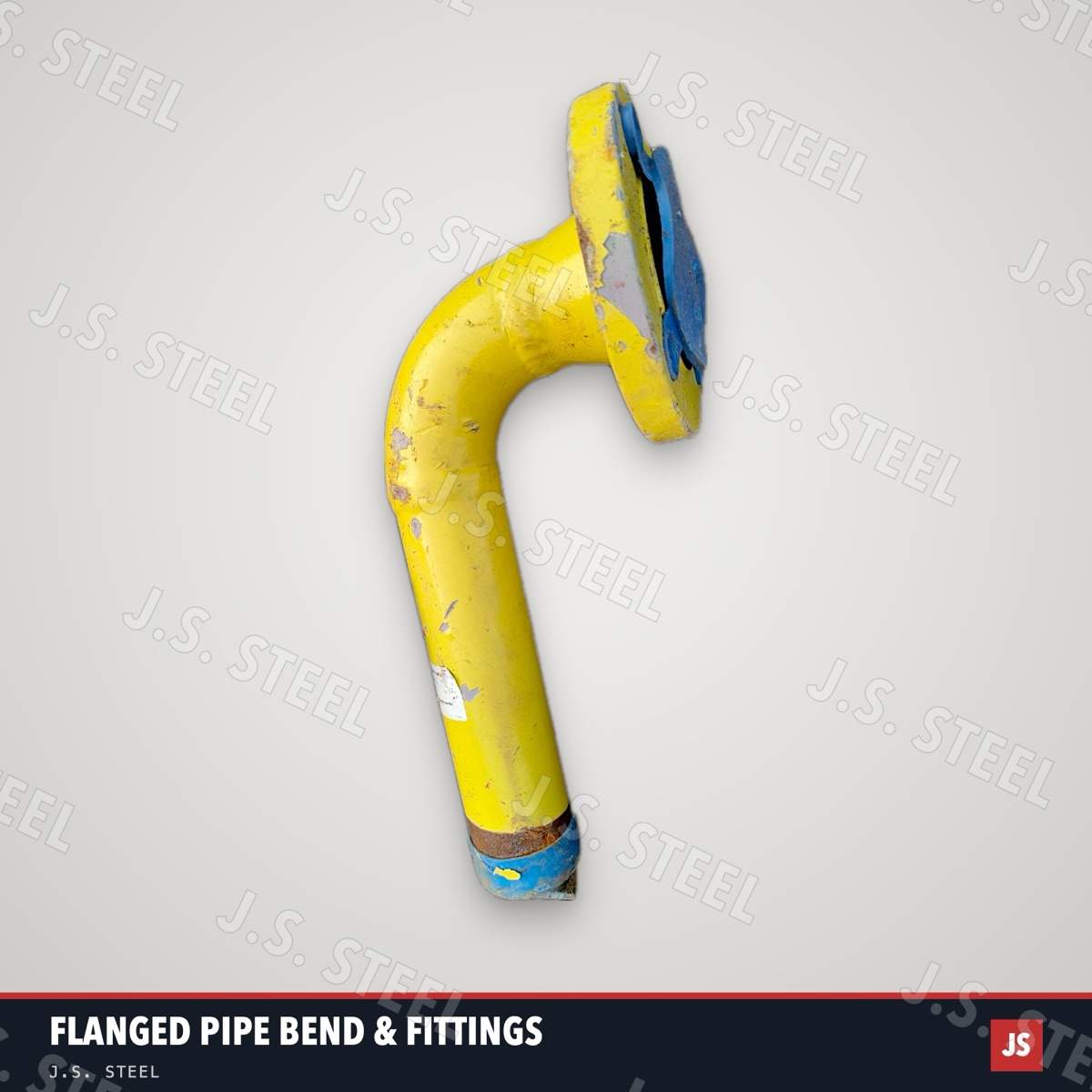 Used flanged pipe bend with pipe unions and couplings